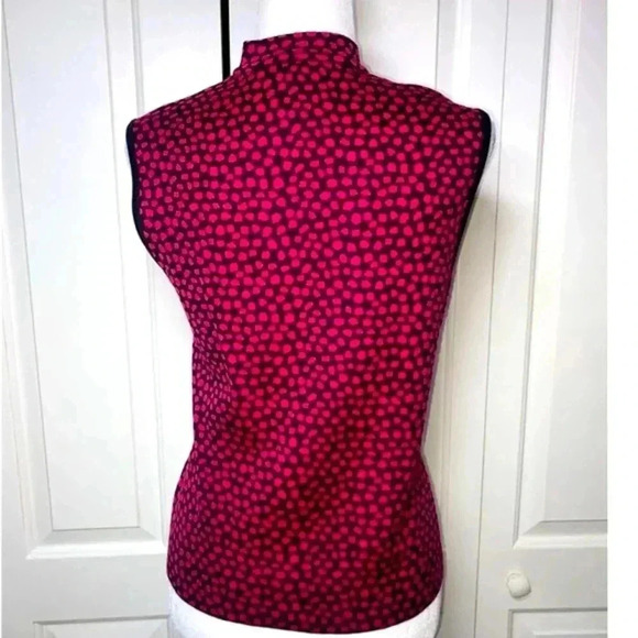 St. John SZ S Pink printed mock neck sweater - Picture 4 of 5